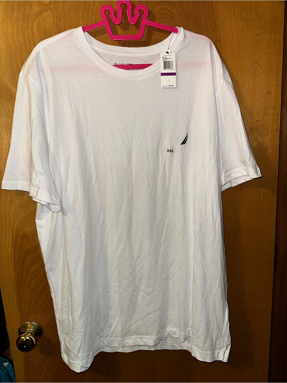 Nautica Men Short Sleeve Classic Crewneck Tee T-Shirt, Bright White, XX-Large